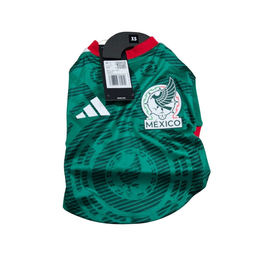 Adidas 26 Mexico Pet Jersey Dog XS Green FMF Soccer Football Team Apparel Shirt